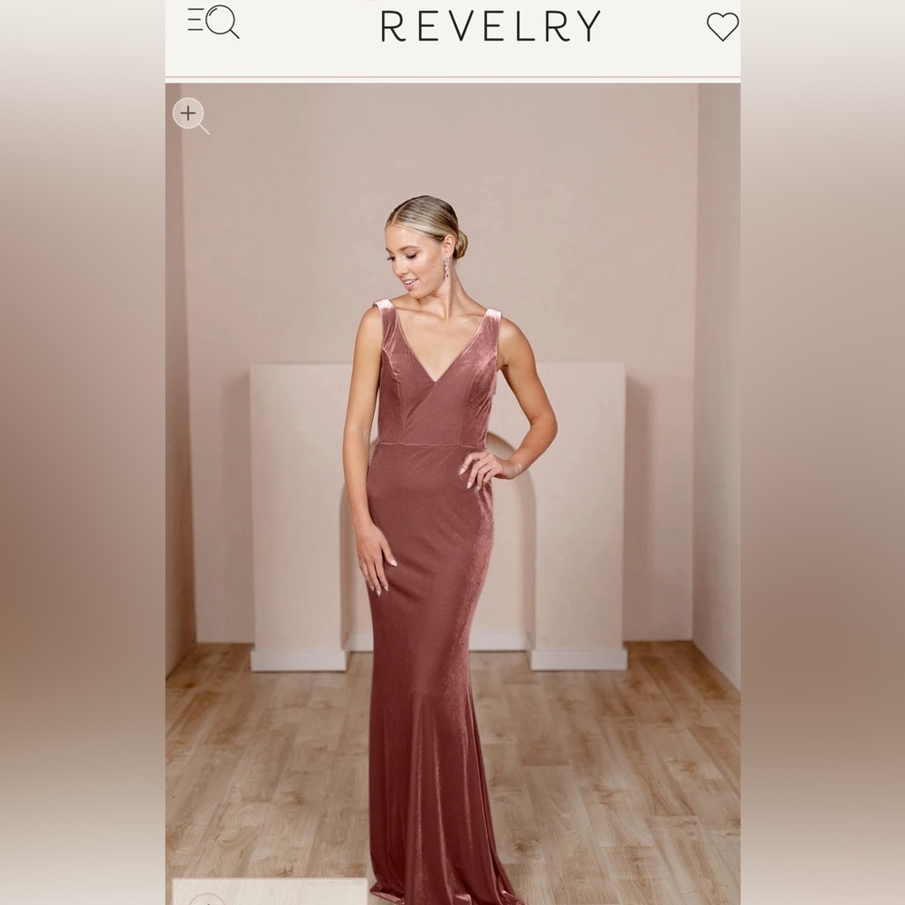 Revelry Dakota Velvet Dusty Rose Dress Size 8